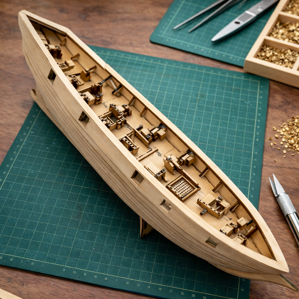 Albatross Wooden Sailboat 1:100 DIY Model Kit