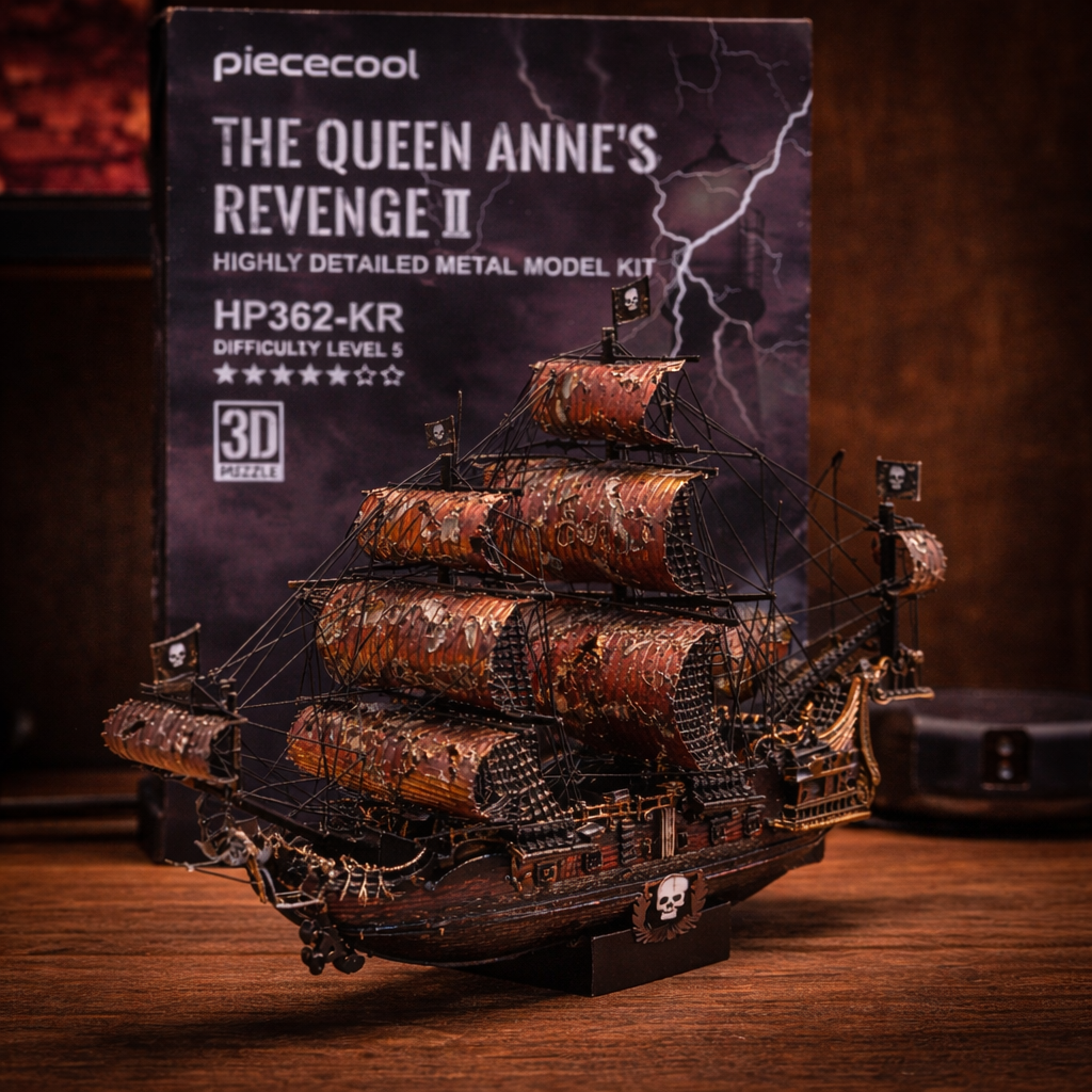 Queen Anne’s Revenge II Model Kit – 439 Piece DIY Build (19.5cm / 7.7")