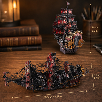 Queen Anne’s Revenge II Model Kit – 439 Piece DIY Build (19.5cm / 7.7")