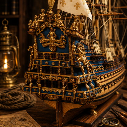 Le Soleil Royal 1:90 Scale Wooden Model Ship (100cm/39.3")