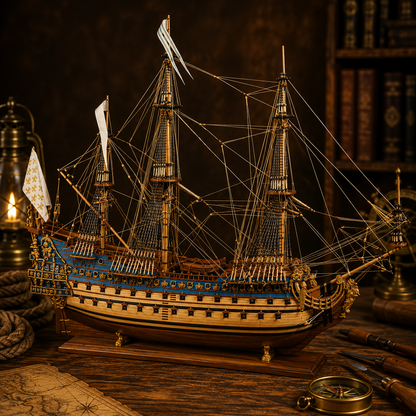 Le Soleil Royal 1:90 Scale Wooden Model Ship (100cm/39.3")