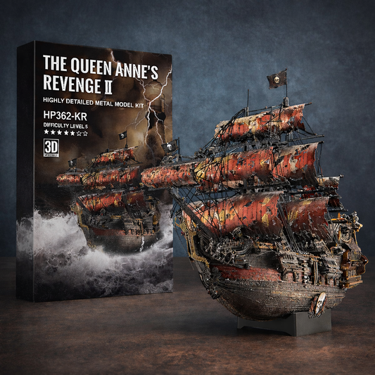 Queen Anne’s Revenge II Model Kit – 439 Piece DIY Build (19.5cm / 7.7")