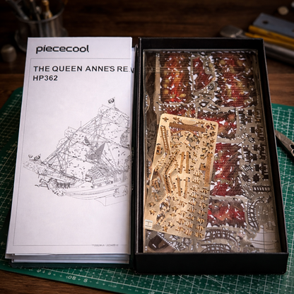 Queen Anne’s Revenge II Model Kit – 439 Piece DIY Build (19.5cm / 7.7")