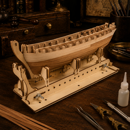 Adjustable Model Ship Hull Building Cradle